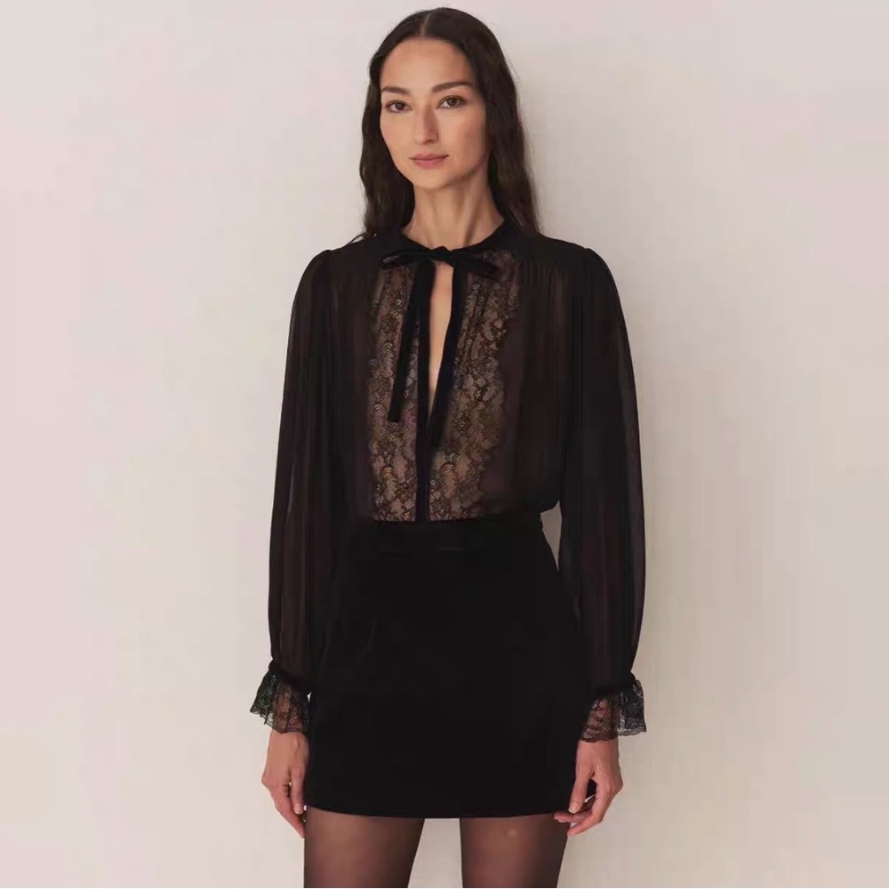 NWT DOEN LEIA TOP - BLACK SIZE XS